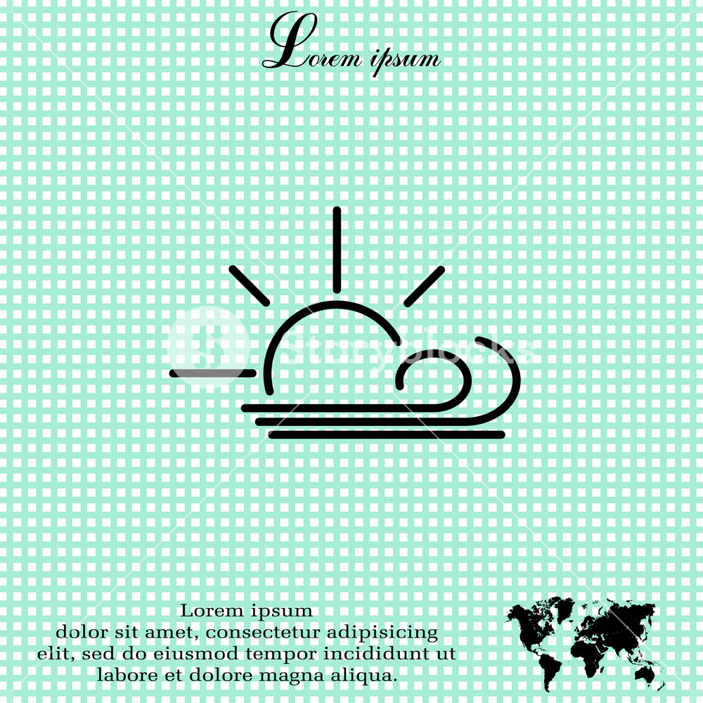 1000x1000 Sunny, Windy, Sky Icon Royalty Free Stock Image