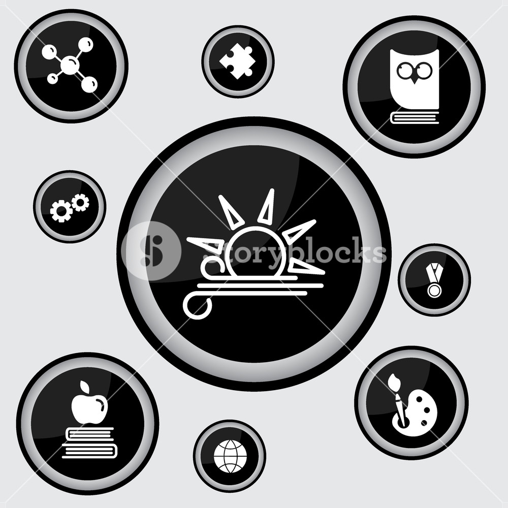 1000x1000 Web Icon Sun And Wind, Windy Weather Royalty Free Stock Image