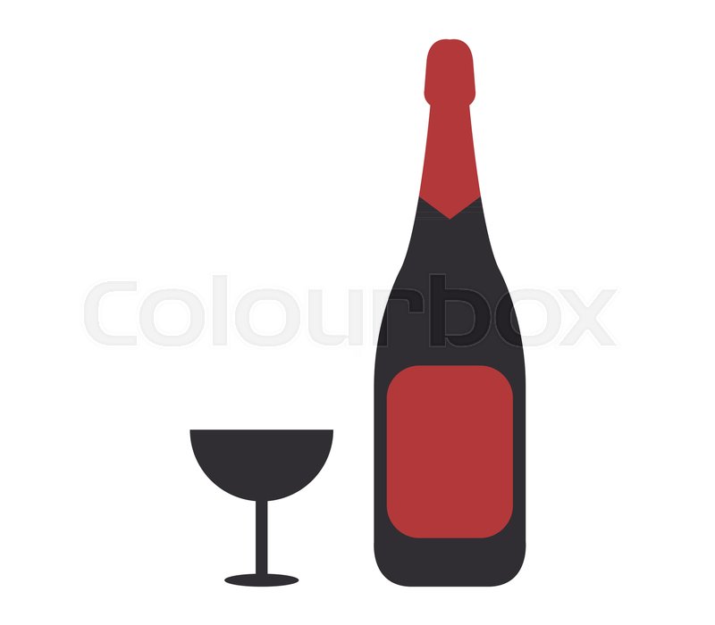 800x700 Sparkling Wine Bottle Icon Stock Vector Colourbox