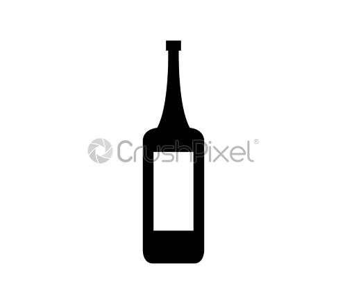 500x438 Wine Bottle Icon, Stock Vector Crushpixel