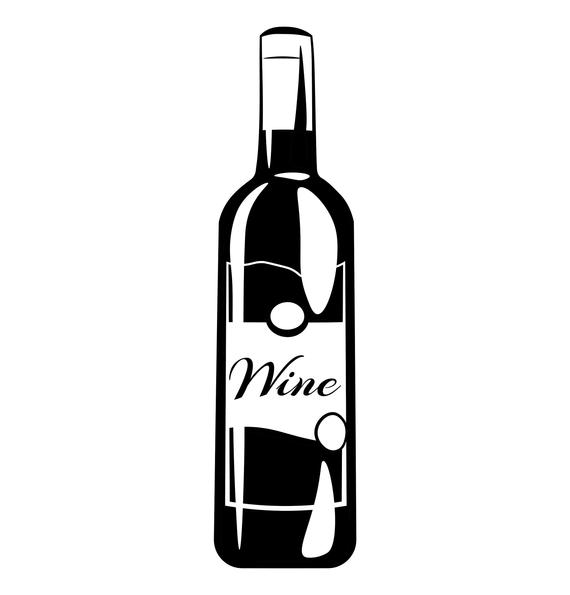 570x595 Wine Bottle Icon Alcohol Drink Logo Wine List Etsy