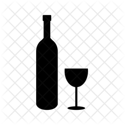 256x256 Wine Bottle Icon Of Glyph Style