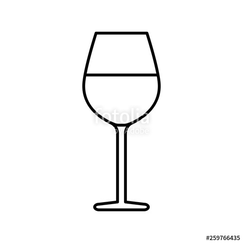 500x500 Cartoon Wine Glass Icon Isolated On White Background Stock Photo