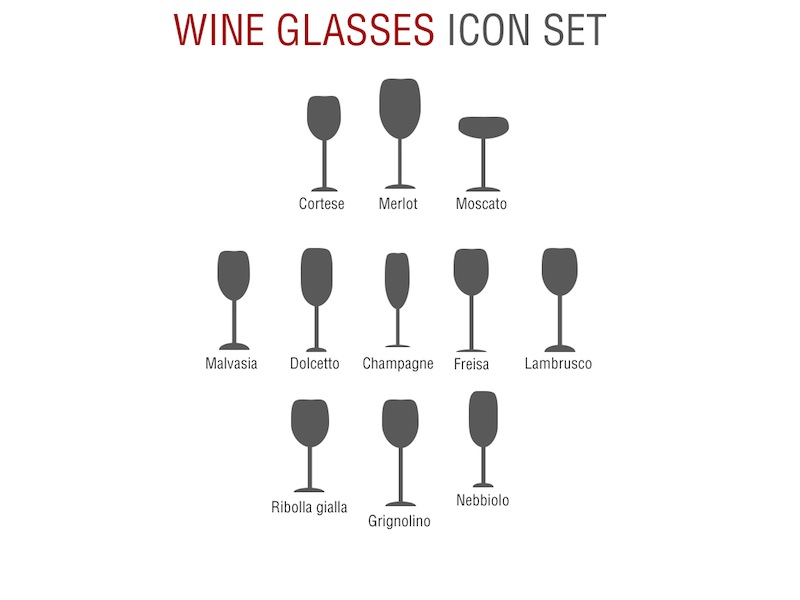 800x600 Wine Glasses Icon Set