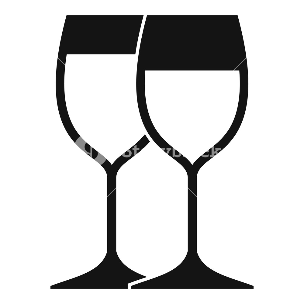 1000x1000 Wine Glasses Icon Simple Illustration Of Wine Glasses Icon