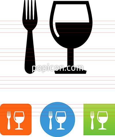 400x476 Fork And Wine Glass Icon