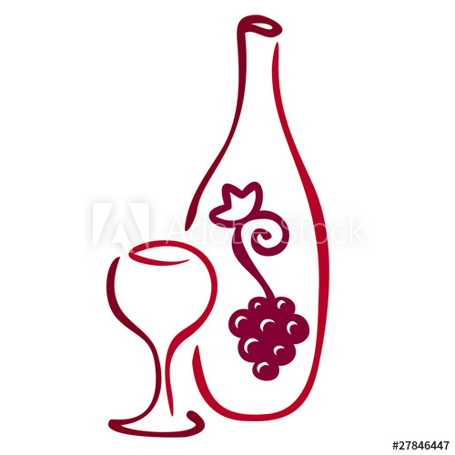 Stylized Wine Icon 500x500 Stylized Wine Icon