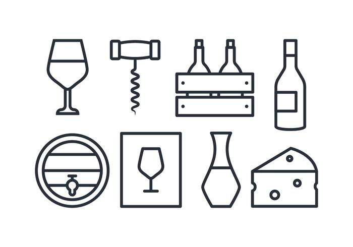 Wine Icon Set 700x490 Wine Icon Set