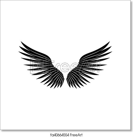 561x581 Free Art Print Of Pair Of Wings Icon, Simple Style Pair Of Wings