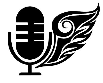 425x341 Music Mic With Fire Wings Icon Vinyl Decal Sticker