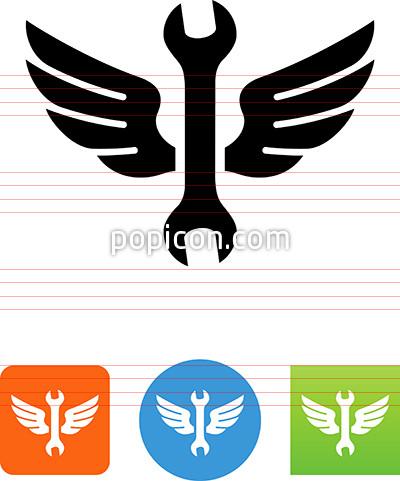 400x481 Wrench With Wings Icon
