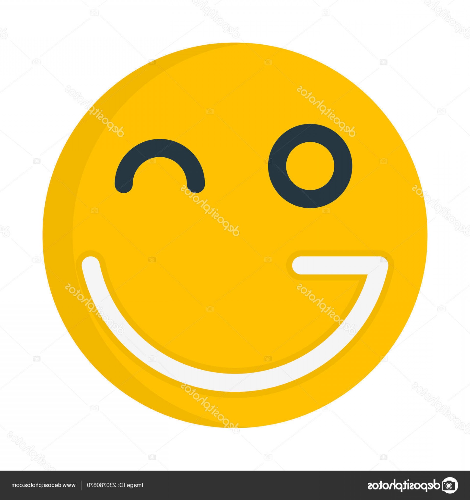 1920x2040 Stock Illustration Wink Emoji Icon Simple Vector Soidergi