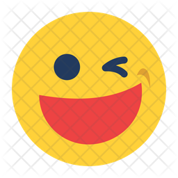 256x256 Wink Icon Of Flat Style