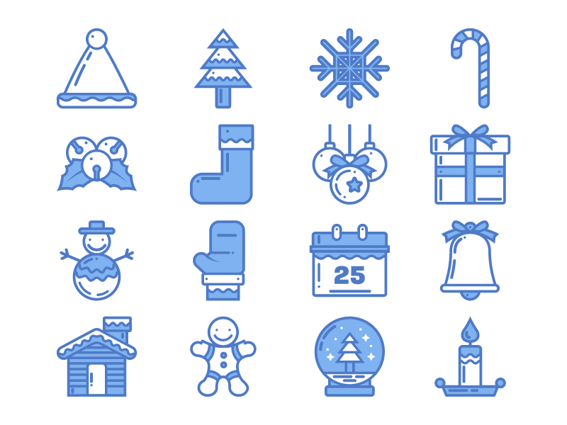 800x600 Winter Icon Set