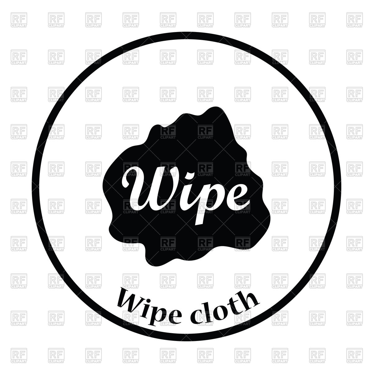 1200x1200 Black Wipe Cloth Icon Vector Image Of Icons And Emblems Angelp