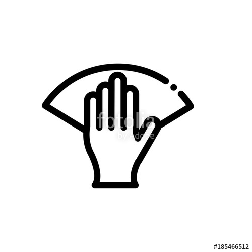 500x500 Wipe With Hand Vector Icon Stock Image And Royalty Free Vector