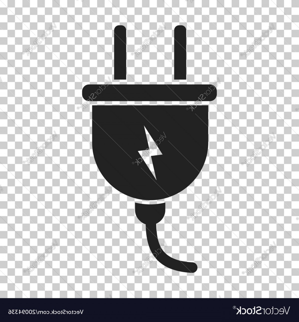 1200x1294 Plug Icon Power Wire Cable Flat Vector Soidergi