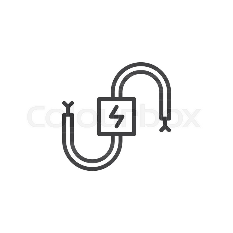 800x800 Wire Cable Electrical Line Icon, Stock Vector Colourbox