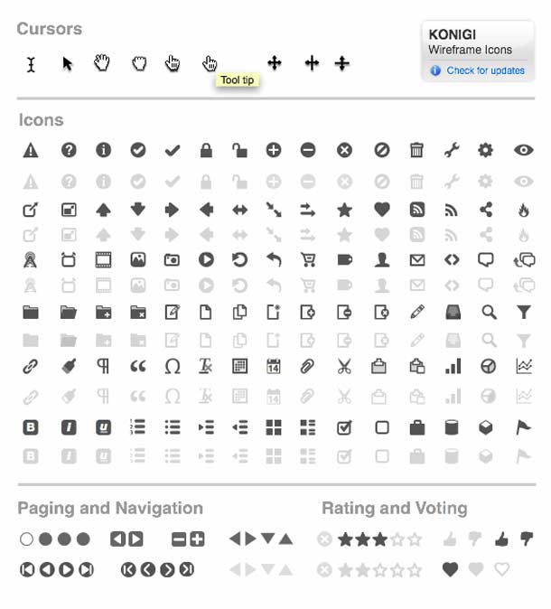 610x674 Omnigraffle Wireframe Icons