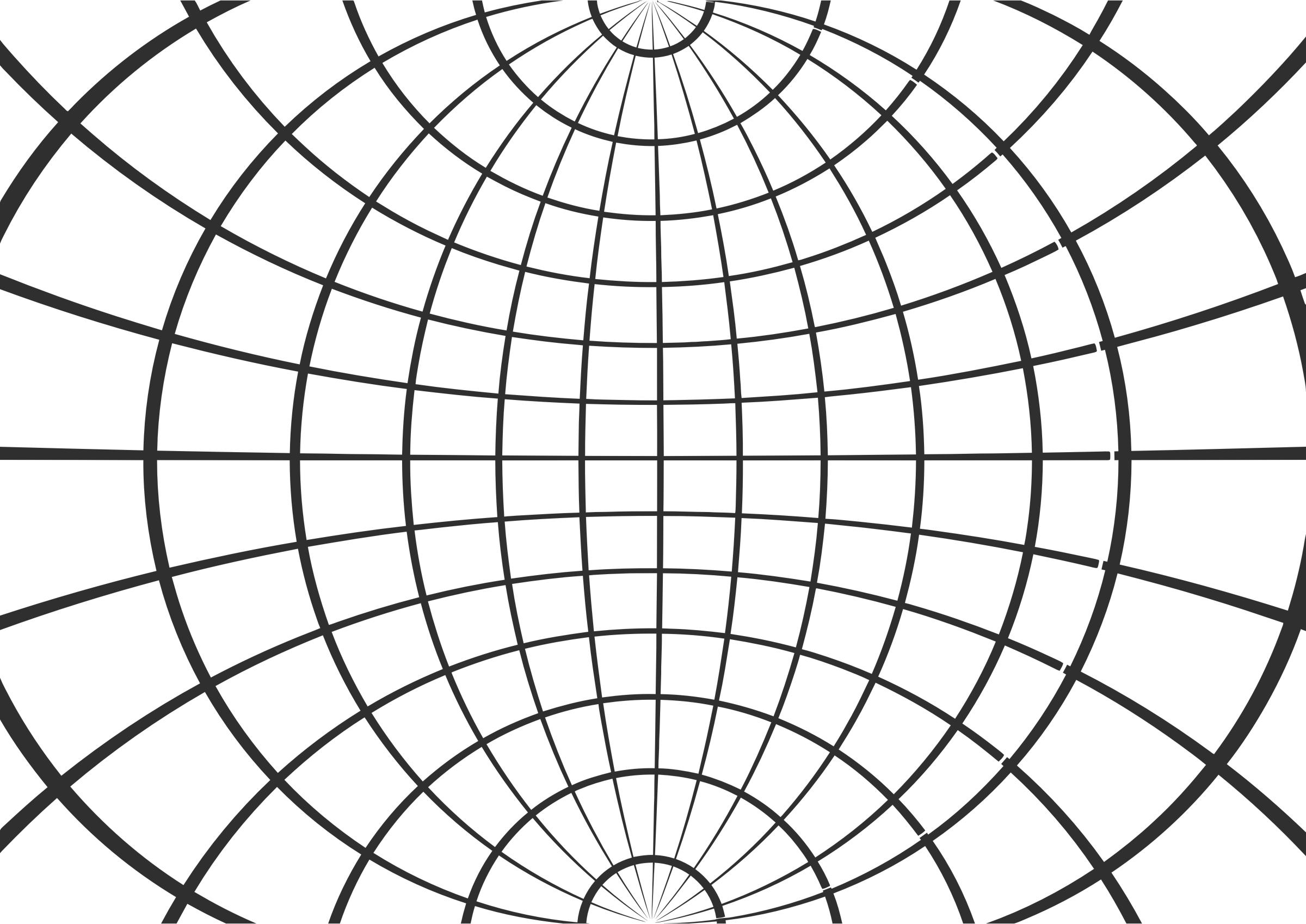 2400x1698 Projected Globe Wireframe Icons Png