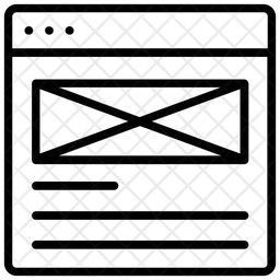 256x256 Website Wireframe Icon Of Line Style