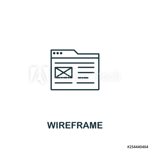 500x500 Wireframe Icon Thin Outline Style Design From Design Ui And Ux