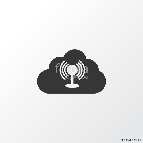 500x500 Cloud Access Point Icon Symbol Premium Quality Isolated Wireless