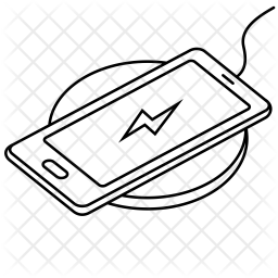 256x256 Wireless Charger Icon Of Line Style