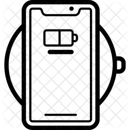 256x256 Wireless Charging Icon Of Line Style