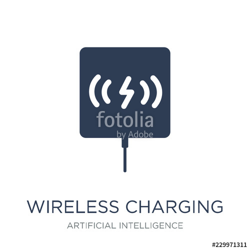 500x500 Wireless Charging Icon Trendy Flat Vector Wireless Charging