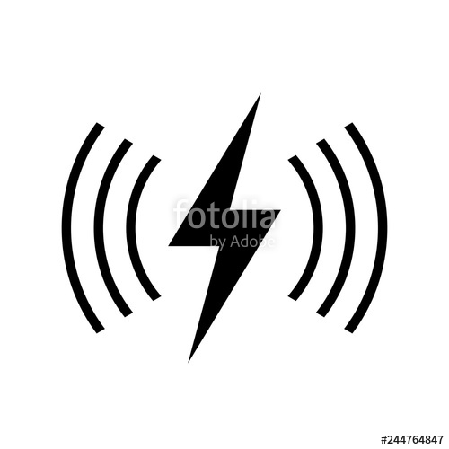500x500 Wireless Charging Vector Icon Stock Image And Royalty Free Vector