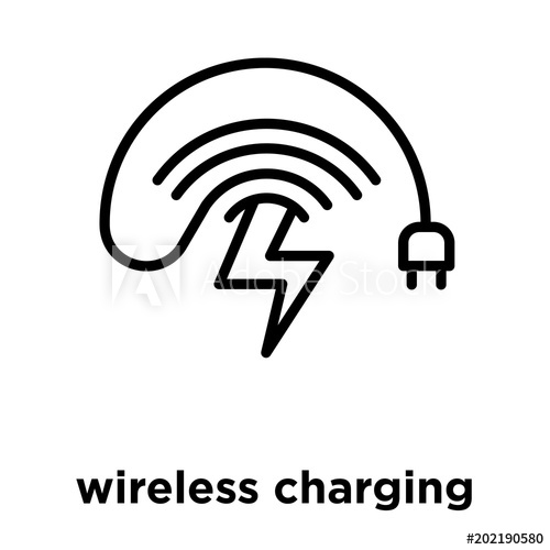 500x500 Wireless Charging Icon Isolated On White Background