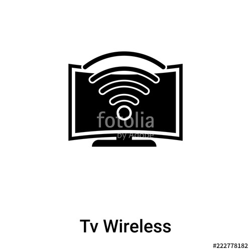 500x500 Tv Wireless Connection Icon Vector Isolated On White Background