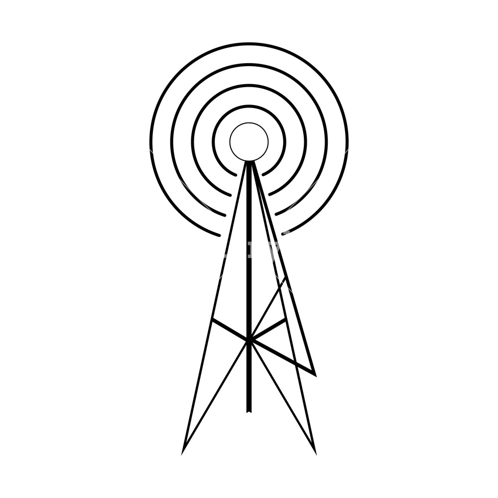1000x1000 Wireless Connection Icon In Isometric Style On A White