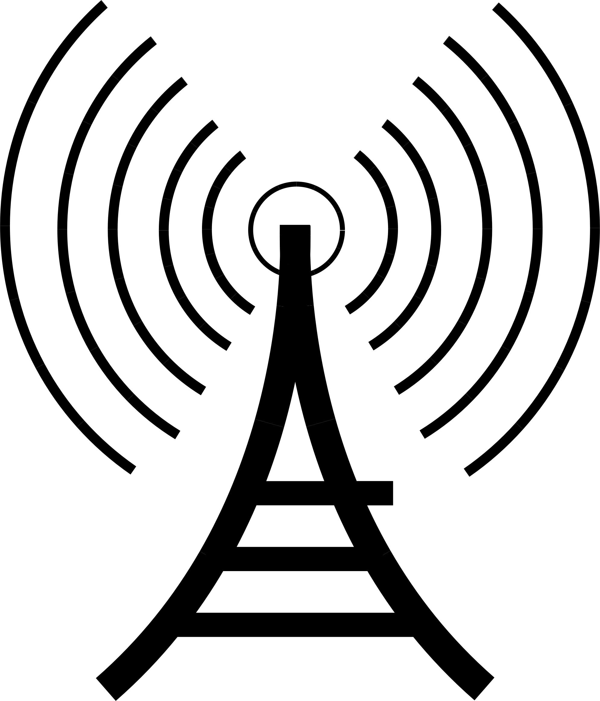 1990x2326 Radio Tower Wireless Icons Png