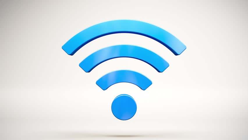 852x480 Wi Fi Wireless Internet Icon Loop Stock Footage Video