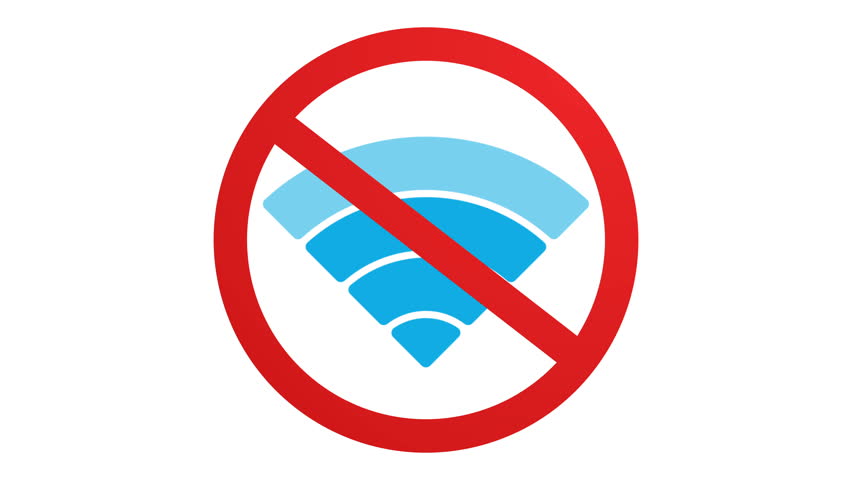 852x480 Wireless Network Icon Wi Fi Symbol Stock Footage Video