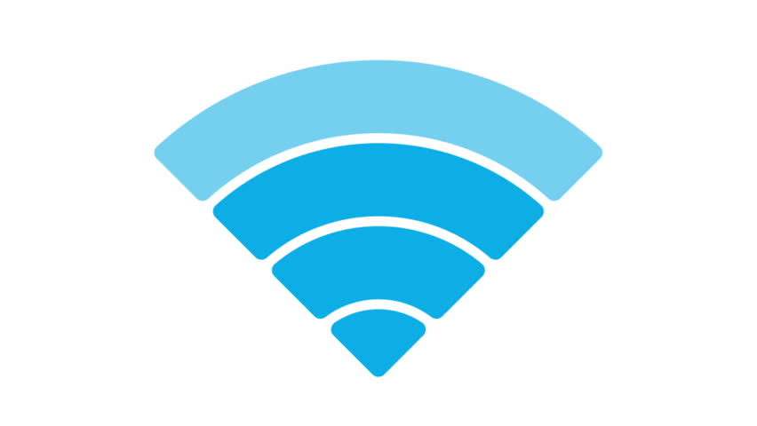 852x480 Wireless Network Icon Wi Fi Symbol Stock Footage Video