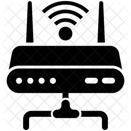 256x256 Wireless Modem Icon Of Glyph Style