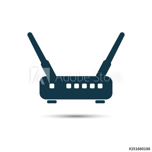 500x500 Router Flat Icon Modem Sign Wireless Illustration Network