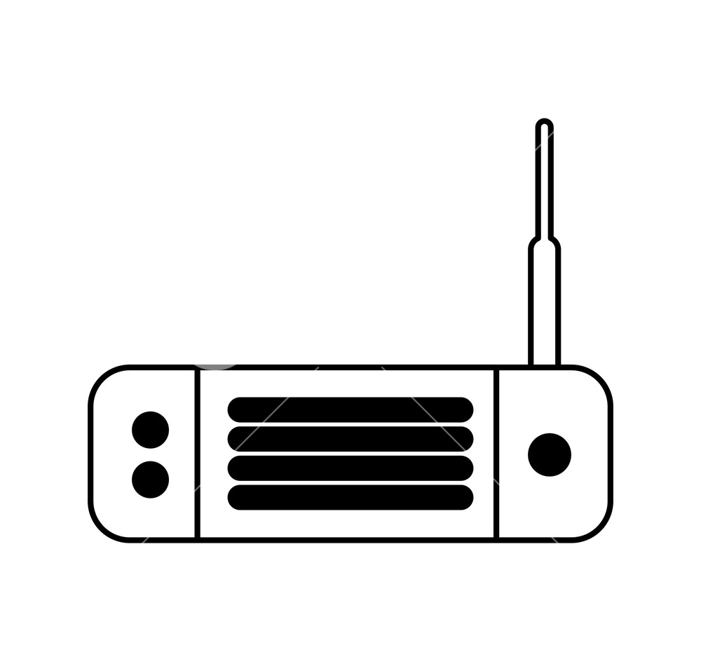 1000x957 Wireless Router Isolated Icon Vector Illustration Design Royalty
