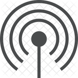 256x256 Wireless Signal Icon Of Glyph Style