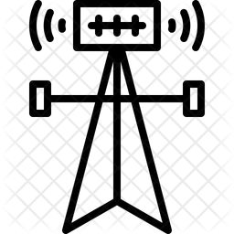 256x256 Wireless Signal Icon Of Line Style