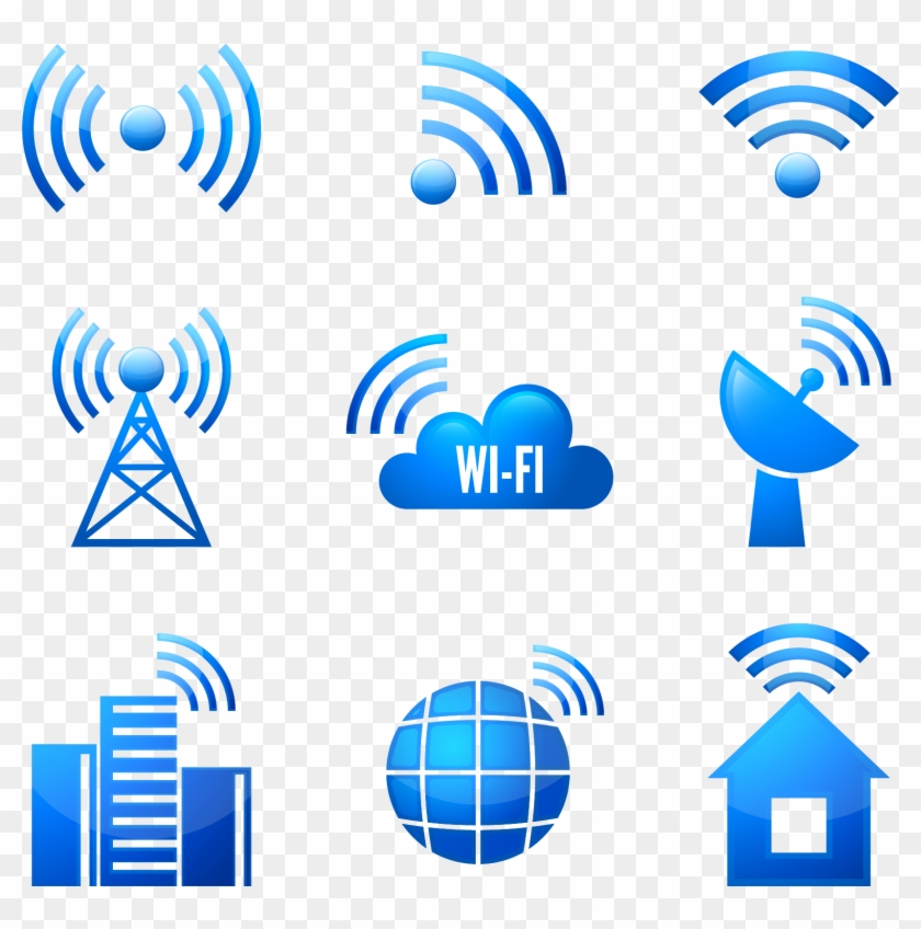840x848 Contemporary Wireless Signal Icon Embellishment