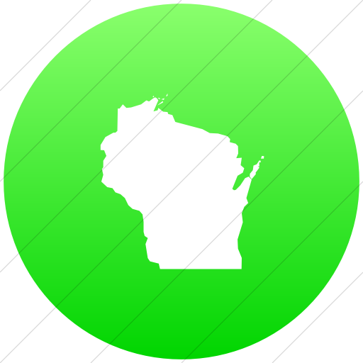 512x512 Iconsetc Flat Circle White On Ios Neon Green Gradient Us States