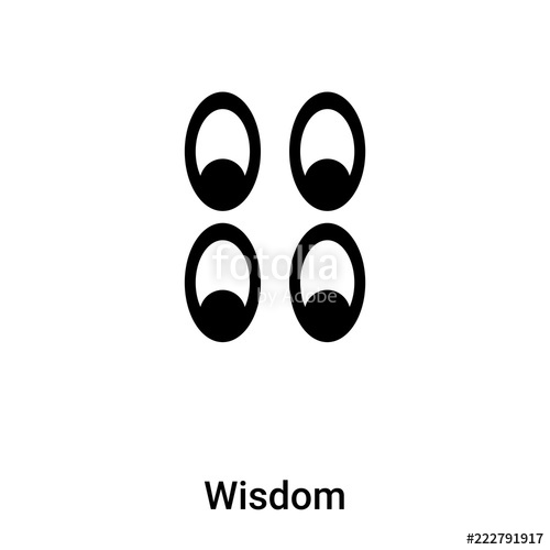 500x500 Wisdom Icon Vector Isolated On White Background, Logo Concept