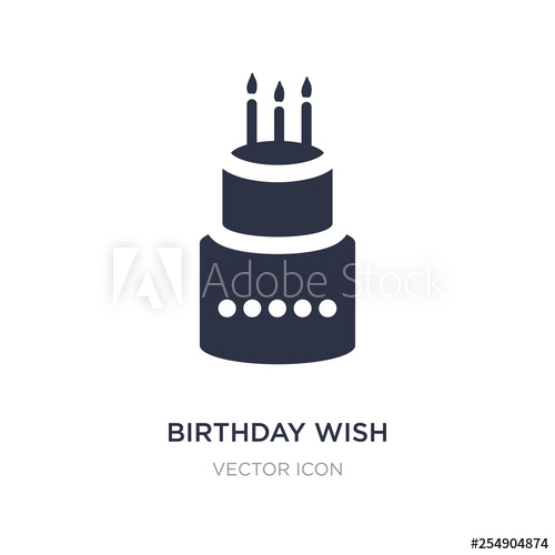500x500 Birthday Wish Icon On White Background Simple Element