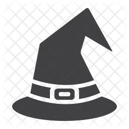 256x256 Witch Hat Icon Of Glyph Style