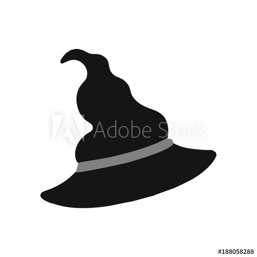500x500 Witch Hat Icon Halloween Sign Vector Illustration