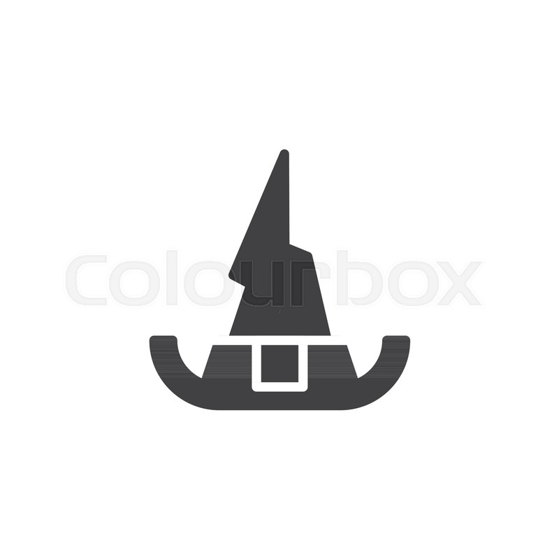 800x800 Witch Hat Icon Vector, Filled Flat Stock Vector Colourbox
